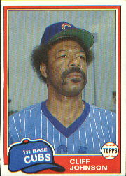 1981 Topps Baseball Cards      017      Cliff Johnson